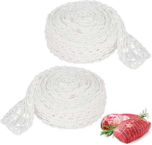 LWMTT Red para Carne 6 Metros Rollos de Malla para Asar Carne Malla Carne Elástica Malla para Asar, Cocina, Restaurante, Picnic, Asado, Cocinar Carne (2 Rollos x 3 Metro)