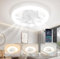 HaoDrisk Deckenventilator mit Beleuchtung, 360° Drehbares Deckenleuchte mit Ventilator LED Dimmbar 6 Geschwindigkeiten, Leise Deckenlampe mit Fernbedienung Lampe mit Ventilator Timer Speicherfunktion