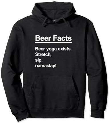 Bier Fakten Bier Yoga existiert. Stretch, Schluck, Namaslay, minimal Pullover Hoodie