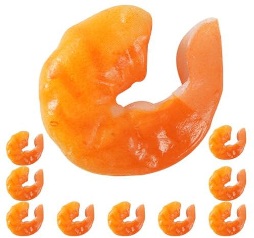 VICASKY 15stücke Teiliges Künstliche Garnelen Modelle Aus Realistische Deko-Food Requisiten Für Fotografie Und Partys Für Innen Und Außendekoration
