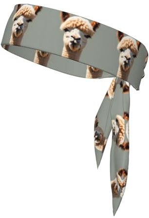 WZYWHJ Alpaka-Avatar-Stirnbänder, Sport-Kopfband, Stirnband für Damen und Herren, Haarband für Laufen, Workout, Fußball