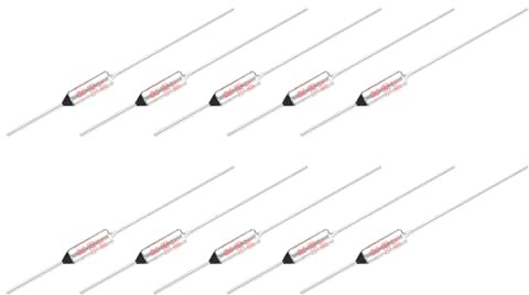 QUARKZMAN 10 Stück Metall Temperatur Sicherung RY98 98 °C 208,4 °F 10A 250V Abschalt Temperatursicherung für Motor Transformator Elektrische Industrielle Haushaltsgeräte