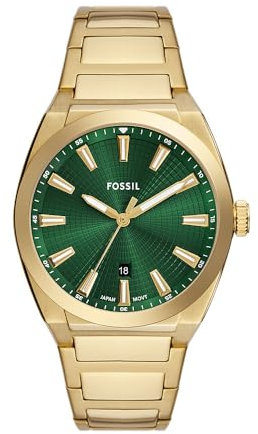 FOSSIL Herren Analog Quarz Uhr mit Edelstahl Armband FS6090