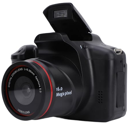 XUMIUZIY 16MP Digitalkamera für Fotografie, Videokamera Camcorder Full HD 1080P 16X Digitalzoom Micro SLR Digitalkamera mit Teleobjektiv für Reise-Vlogging