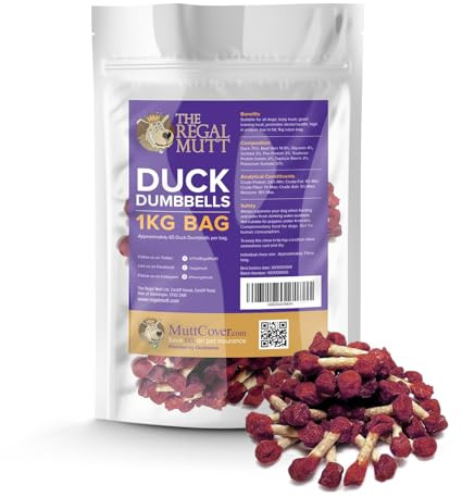 The Regal Mutt - Duck Dumbbells - 1kg Bag