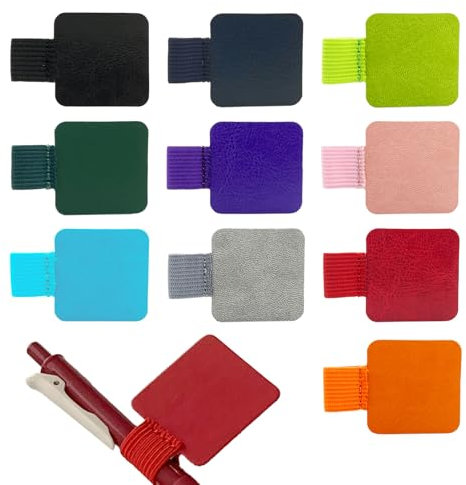 10 Stück Stiftschlaufe Selbstklebend,Stifthalter Notizbuch,Multifunktionaler Leuchtturm Stiftschlaufe,Selbstklebend Pen Loop Clips,Stifthalter Selbstklebend,Holder Halter,für Notebook Pencil Calendar