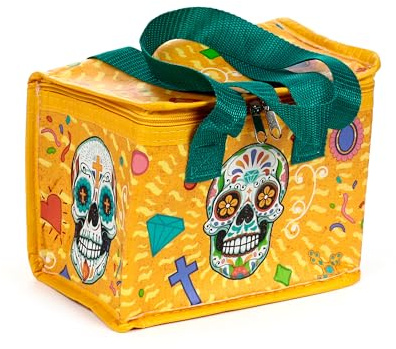 Puckator Kühltasche aus RPET - Mexikanischer Totenkopf - Day of the Dead, Lunchbox