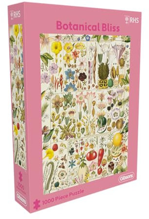 Gibsons RHS Botanical Bliss | 1000 Piece Jigsaw Puzzle | World of Plant Anatomy Beautiful Artwork | Sustainable Puzzle for Adults | Premium 100% Recycled Board | Great Gift | Gibsons Games