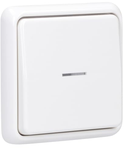 JUNG HOME Smarter Wechseltaster Komplettset BTLSCD1001 Serie CD Alpinweiß - Batterieversorger Bluetooth Taster