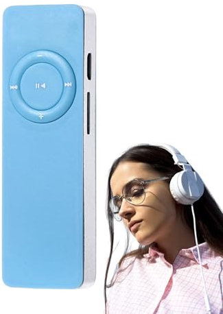 Lecteur de musique MP3 – Lecteur audio rechargeable avec haut-parleur intégré | Longue durée de lecture, grand stockage, prend en charge une carte mémoire de 32 Go, parfait pour les activités de plein
