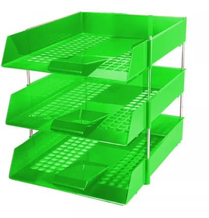 Evrite A4 lettertray with risers Green letter tray - pack of 3 trays + 2 riser sets