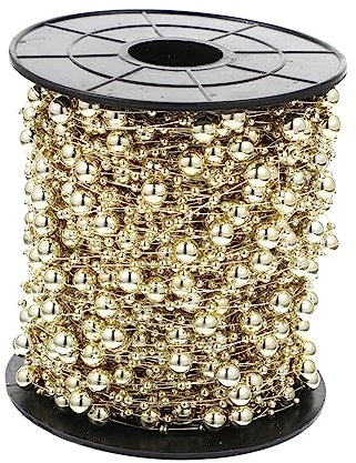 Housoutil 1 Rolle Angelschnur Perlenkette Perlen zum Basteln Perlenstrang Perldraht gefälschte Perlen Reize hochzeitsdeko graceling Perlenkette selber machen Perlenkette für DIY Abs Golden