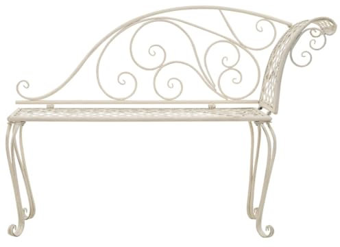 Kangqiling 45431 Gartenliege 128 cm aus Metall antik