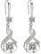Ohrringe Hängend Silber Zirkonia Ohrringe Baumeln Set Hypoallergene Anhänger Modeschmuck Runde Quadratische Zirkonia Schmuck Geschenke für Frauen Mädchen Sterling Silber Ohrstecker für Damen (A)