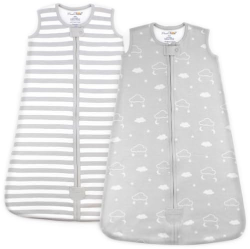Mama Cheetah Baby Sleep Sack 2.5 TOG, Organic Cotton Baby Wearable Blanket with Two-Way Zipper, Swaddle Transition Sleeping Bag for Newborn Infant Toddler Boy Girl, 0-6 Months