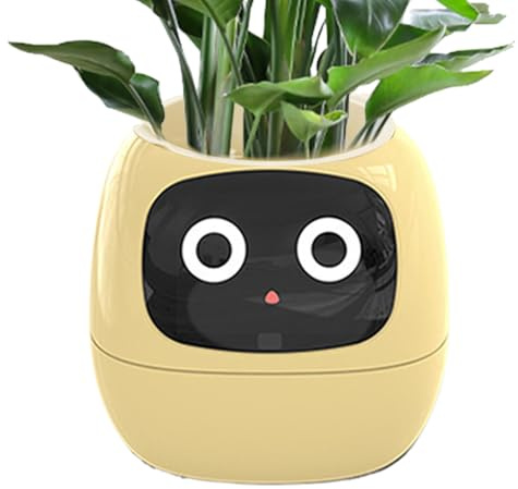 Genérico Maceta Inteligente, Jardinera Múltiples Expresiones, Interacción | De Gestos, Cuidado Plantas, Adorable Robot Vegetal, Decoración Interiores