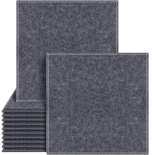 Große Korktafel, 90 x 120 cm, 12 Stück, Filz-Wandfliesen, Foto-Memo-Display-Panels, selbstklebende Pinnwand, Wand-Organizer für Zuhause, Büro, Dunkelgrau