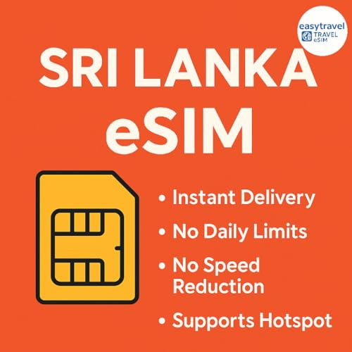 Sri Lanka eSIM High-Speed-Daten unterstützen Hotspot 30 Tage 3-10 GB E-Mail-Lieferung (10 GB für 30 Tage)