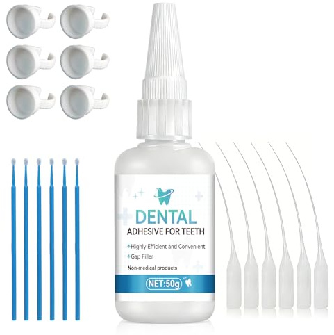 Cemento Dentale Definitivo, Cemento per Denti, Colla per Denti, 50g