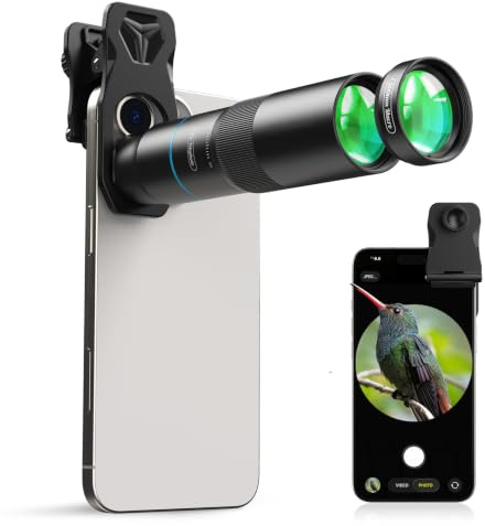 Evil Eye TeleMacro Pro 10x Telephoto & 10x Macro Lens (200mm) for Mobile Phones, ED Glass & Universal Clip, Ultra Light, Multi-Layer, Compatible with iPhone, Samsung, Pixel & Android