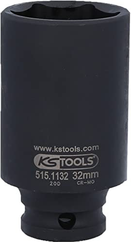 Ks Tools 515.1132 Douille Longue À Chocs 6 Pans 1/2'', 32 Mm