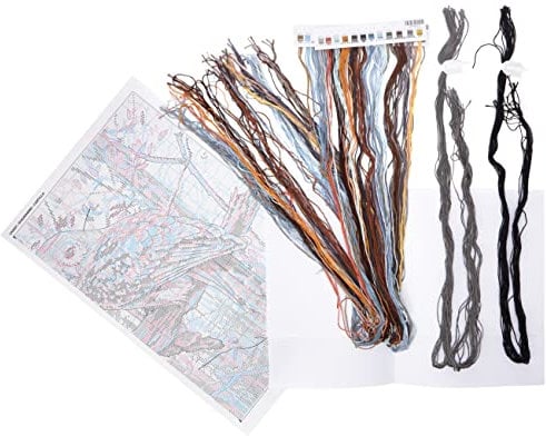 Dimensions Zählmusterpackung mit Zählmuster, Baumwolle, weiß, 35,6 x 27,9 cm