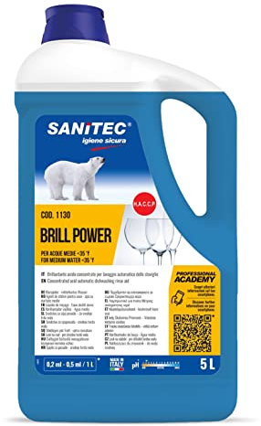 Sanitec Brill Power Brillantante Per Lavastoviglie Da 5 Chili