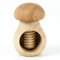 Holzfee Nussknacker Pilz Hellbraun Buche Natur Solide Nussschraube