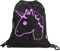 PREMYO Sac à Dos Sport à Cordon - Sac de Gym École Collège en Coton - Femme Fille Impression Licorne Rose Noir