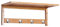 HOMCOM Appendiabiti con Mensola Attaccapanni a Parete con Ripiano Bambù 50 × 16 × 17.5cm