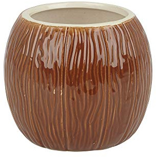 Beaumont Ceramic Coconut Tiki Mug 500ml Medium Brown