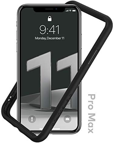 RhinoShield Bumper Case kompatibel mit [iPhone 11 Pro Max] | CrashGuard NX - Stoßdämpfende Schutzhülle im schlanken Design - 3.5 Meter Fallschutz - Schwarz