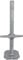 GeZu Impex® Gerüstspindel 800 mm, Ø 38 mm, Gewindefußplatte für Baugerüste feuerverzinkt, Gerüstfuß Gerüstfüße Spindel Fußplatte