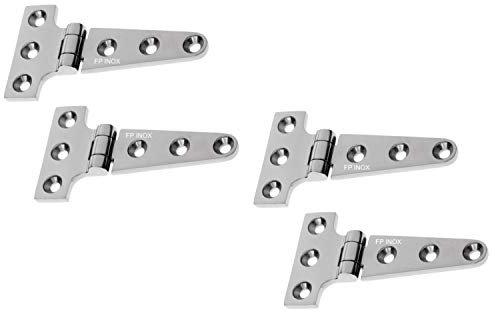 Charnière T inox A4 100x54mm Epaisseur 4,5mm (Lot de 4) Té inox A4-316