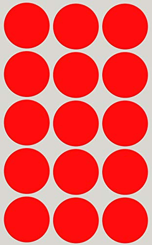 Royal Green Color Coding Labels Stickers in Bright Neon Red (1.25 inch) 30mm - 750 Pack