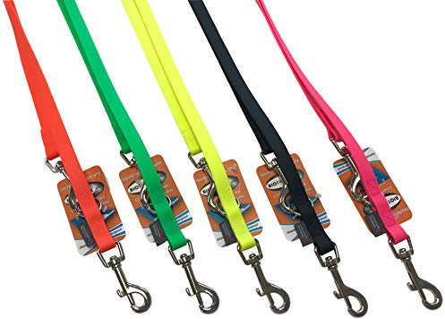 BioThane® verstellbare Führleine, Leine genäht, 2m/16mm, Schwarz