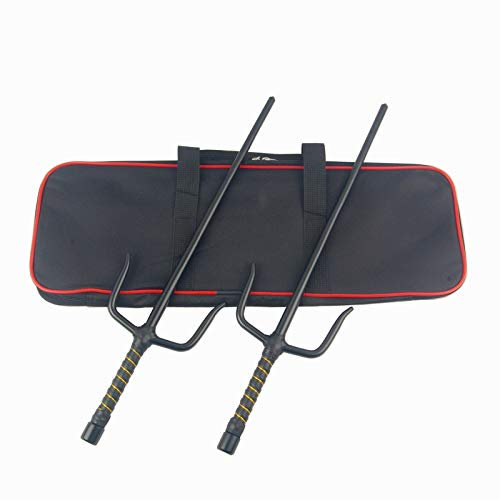 Superdo Sai & Koffer für Kampfsport, aus Metall, Zylinderform, Schwarz, 19 Stück