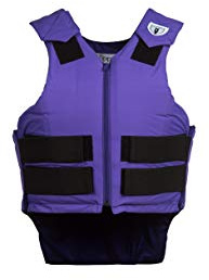 TIPPERARY EQUESTRIAN Horse Riding Eventing Vest - Ride-Lite - English Style Protective Horseback Riding Apparel - Ultra Flexible Fit Body Protector - Purple - YM