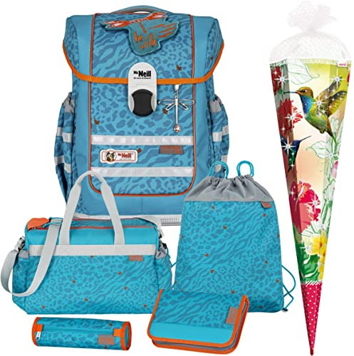 ORANGE - Libelle - McNeill Ergo Complete mit McAddy Schulranzen-Set 6tlg. mit Sporttasche und SCHULTÜTE