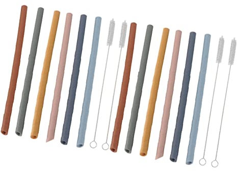 CIYODO 2 Set Paglia a Spirale Pazze Stupide in Silicone Riutilizzabili Cannuccia Per Bevande Detergente Per Pennelli Di Paglia Gel Di Silice Gigante Schermo