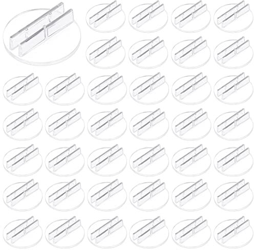 AHANDMAKER 100 pièces Supports de Cartes de Jeu Accessoires Translucides Supports de Cartes en Papier Porte-Cartes en Plastique Porte-Cartes de Visite, pour Cartes de Visite Etiquettes de Prix Menus
