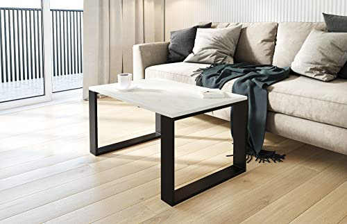 AKKE Couchtisch Wohnzimmertisch Beistelltisch Tisch Für Wohnzimmer Weiss Craft 90 x 50 x 55