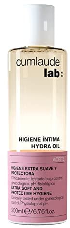 Cumlaude Lab - Hydra Oil Higiene Íntima, Aceite Limpiador Íntimo Hidratante, Alivia el Picor y la Irritación, Acción Emoliente y Suavizante, con Aceite de Almendras y Vitaminas B y E - 200 ml