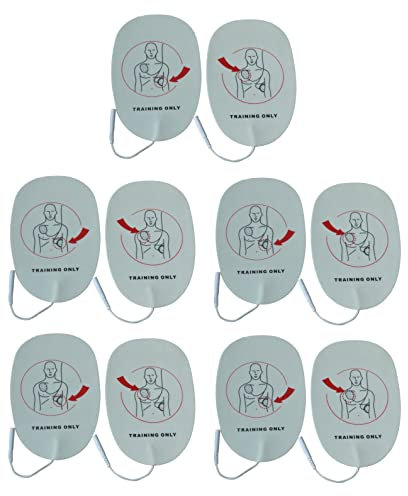 Satz von AED Training Pads Trainingspads für Erwachsene Adult Train Pad Ersatz Wiederverwendbar für AED Trainer XFT-D0009 XFT-120C+ XFT-120C Zoll (10)