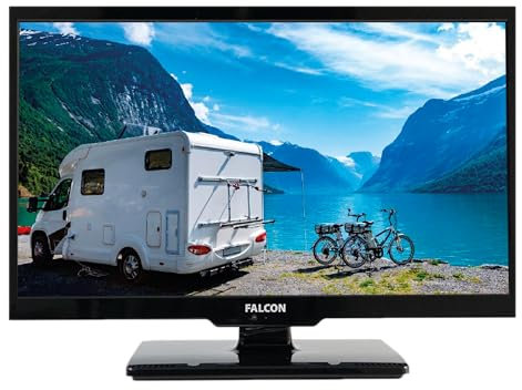 FALCON 19 inch SE LED Camping TV incl. Multituner, Bluetooth, DVD-Player, PVR-Ready, CI+ Sloth, Model Year 2024
