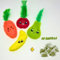WufWuf MyMeow 4 Refillable Cat Toy Set (Apple, Carrot, Banana and Pear) with 10 North American Natural Catnip Refill Bags, Interactive Indoor and Outdoor Cat Nip Toy for Cats and Kittens