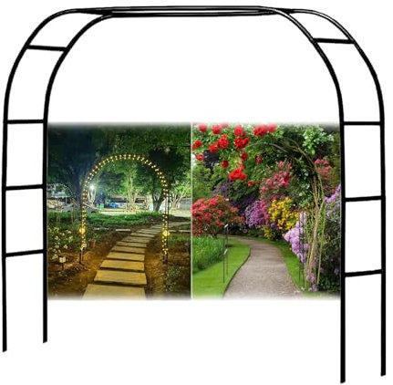 LIYI929GP Rosenbögen Gartenbogen Aus Metall, Garten Torbogen Rankgitter Rosenhilfe Für Kletterrosen, Wetterbeständig Rankhilfe Spalier Schwarz Weiß Grün Outdoor Hochzeitsdekoration, Seitenbreite 40cm