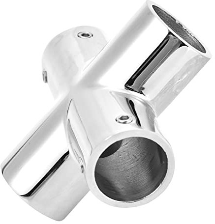 Instalación de Tuberías, Conectores de Tuberías de Instalación de Tuberías Cruzadas de 4 Vías Acero Inoxidable 316 Pulido de Espejo 25 Mm 1 Pulgada Hardware de 90 Grados,