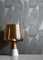 NEWROOM Papier peint Anthracite Feuilles de bananier Intissé - Moderne Gris Gris foncé Feuilles Graphique Tropical