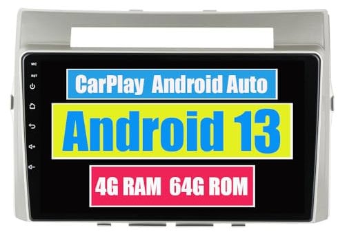 RoverOne Autoradio CarPlay Haupteinheit für Toyota Corolla Verso AR10 2004-2009 Android Auto Touchscreen Sat Navi Bluetooth WiFi Radio Player